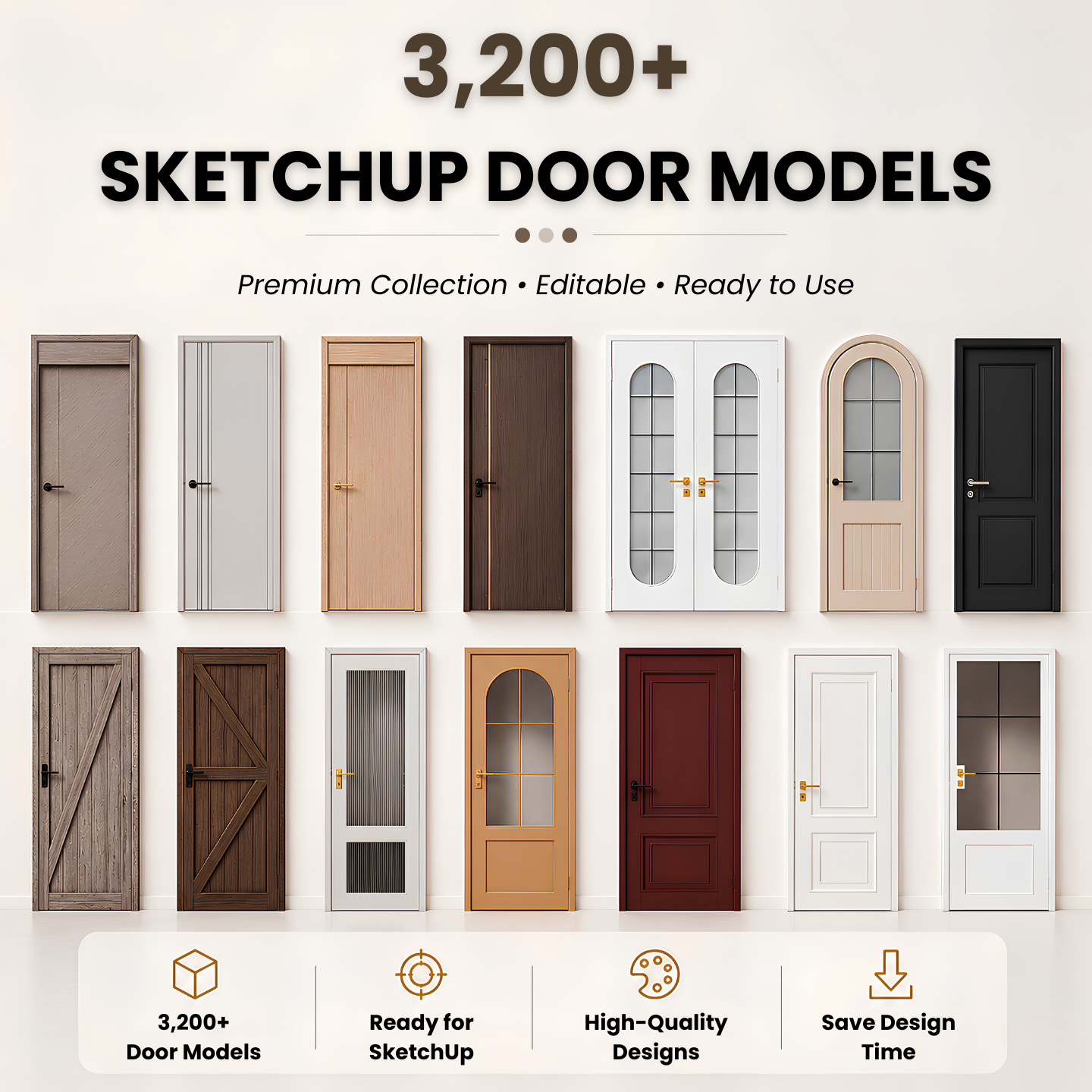 3,200+ SketchUp Door Models
