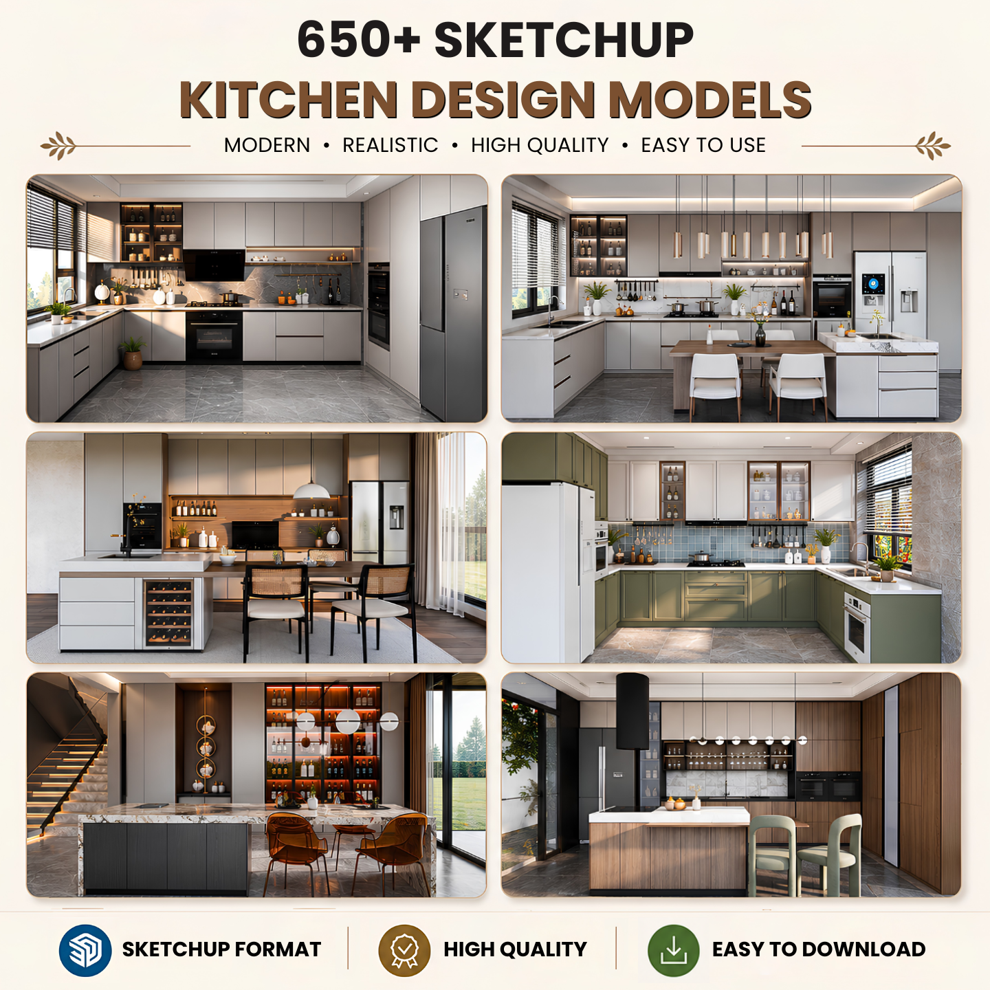650+ SketchUp Kitchen Design Models