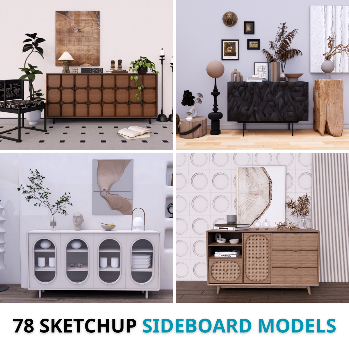 78 SketchUp Sideboard Models