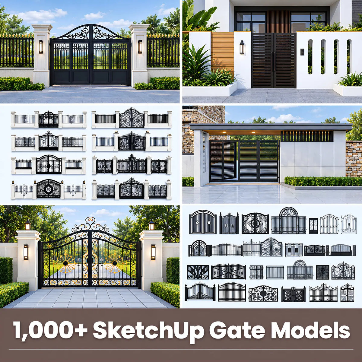 1000+ SketchUp Gate Models