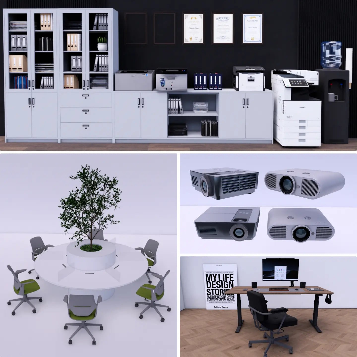 1,800+ SketchUp Office Furniture & Equipment Models