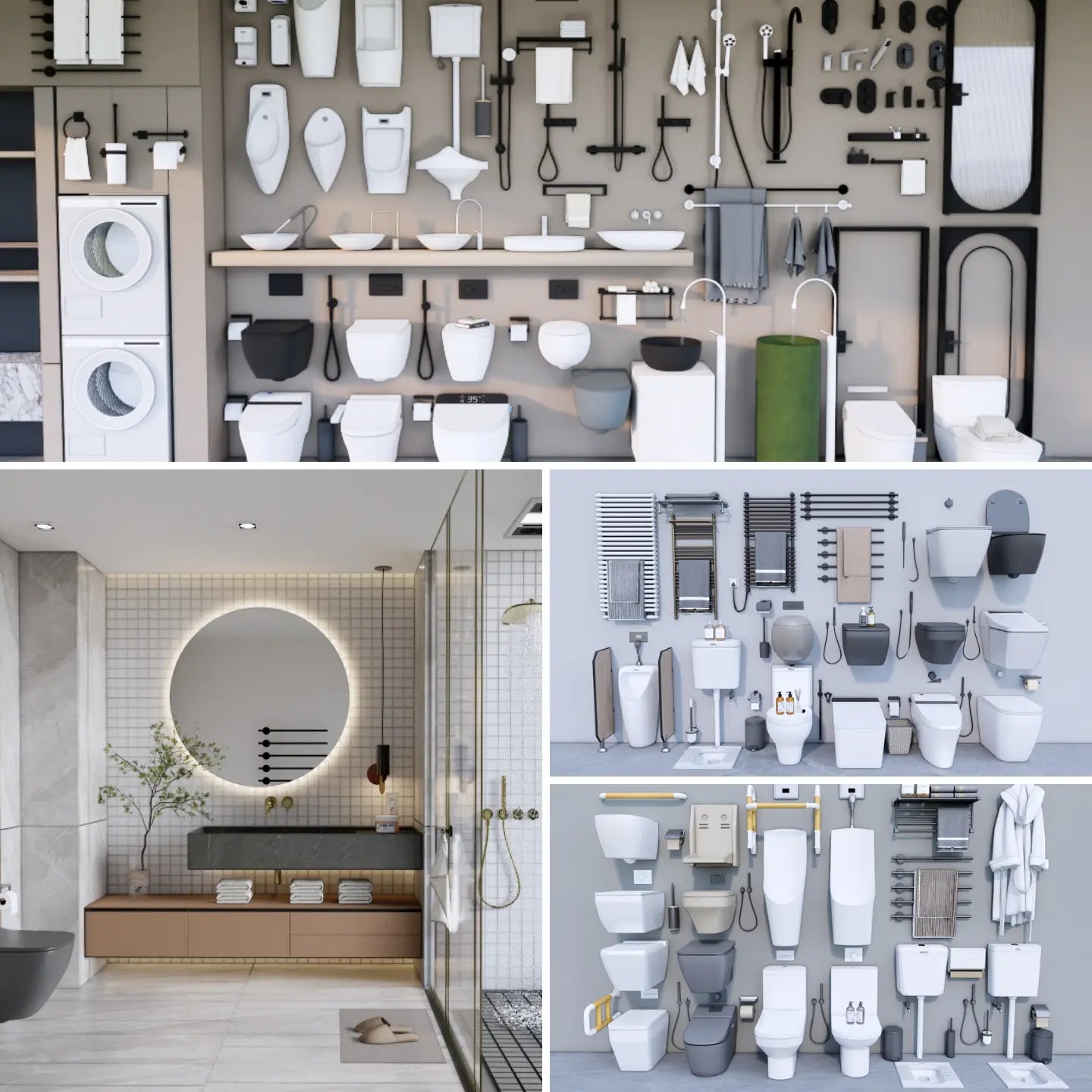 600+ SketchUp Bathroom Fixture Models