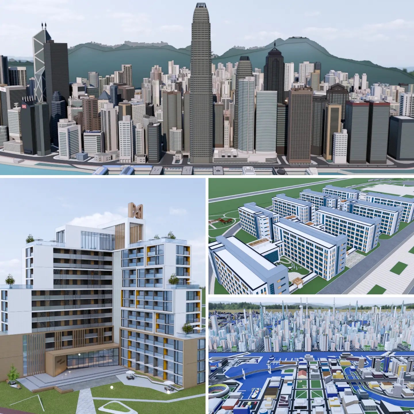 190 SketchUp Building & Urban Context Models