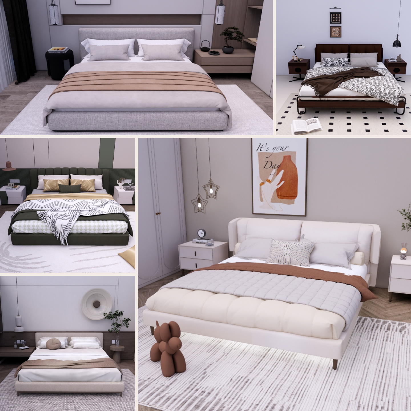 500+ SketchUp Bed Models