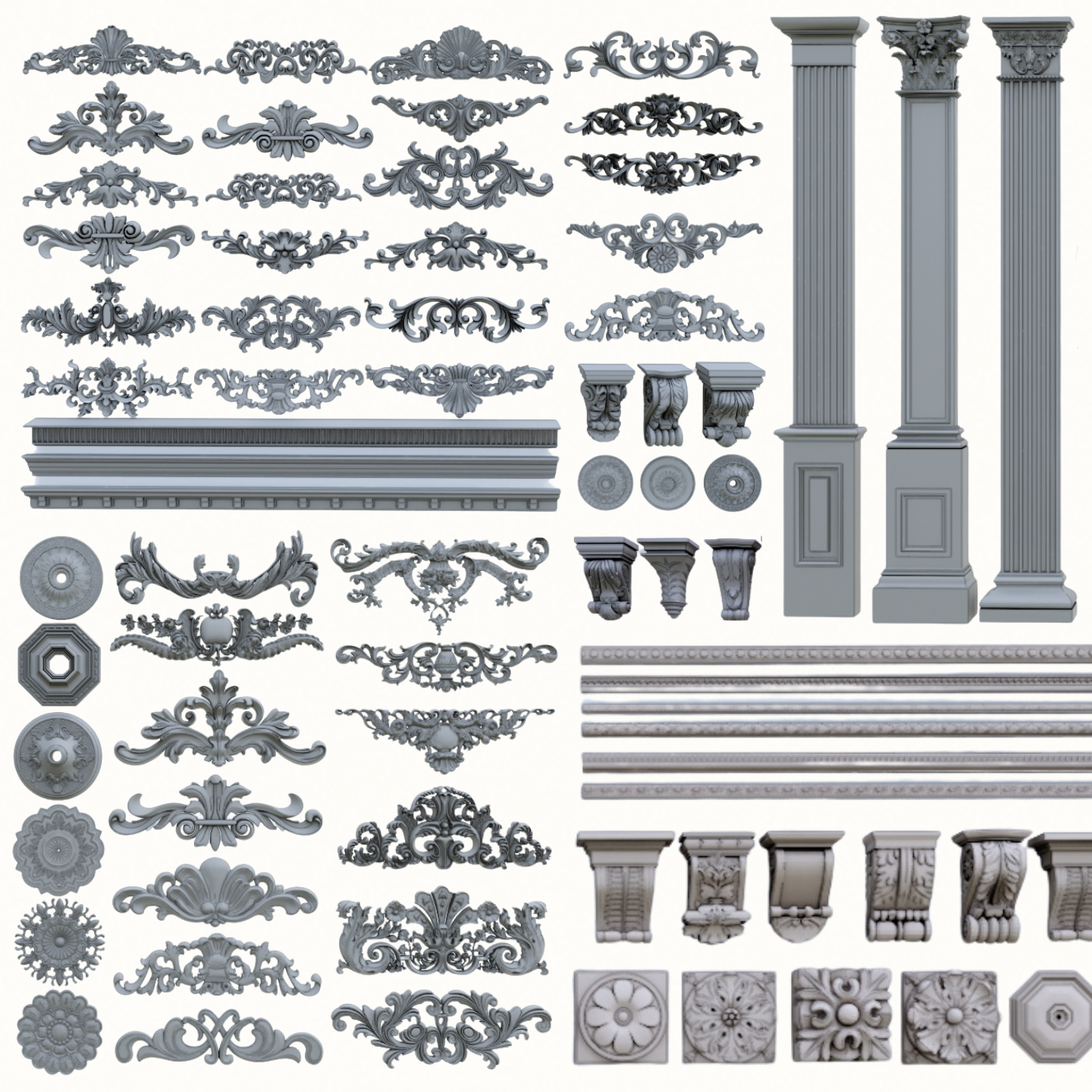 1500+ SketchUp Architectural Ornament Models