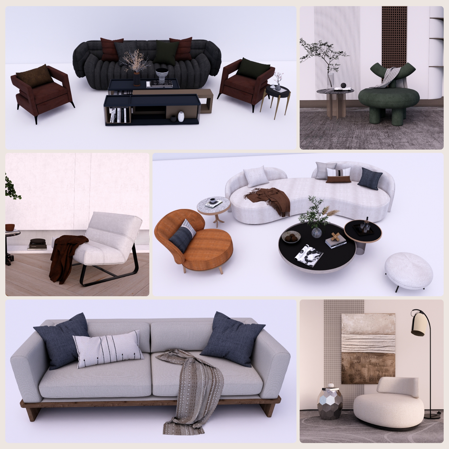 2,000+ SketchUp Sofa & Chair Models
