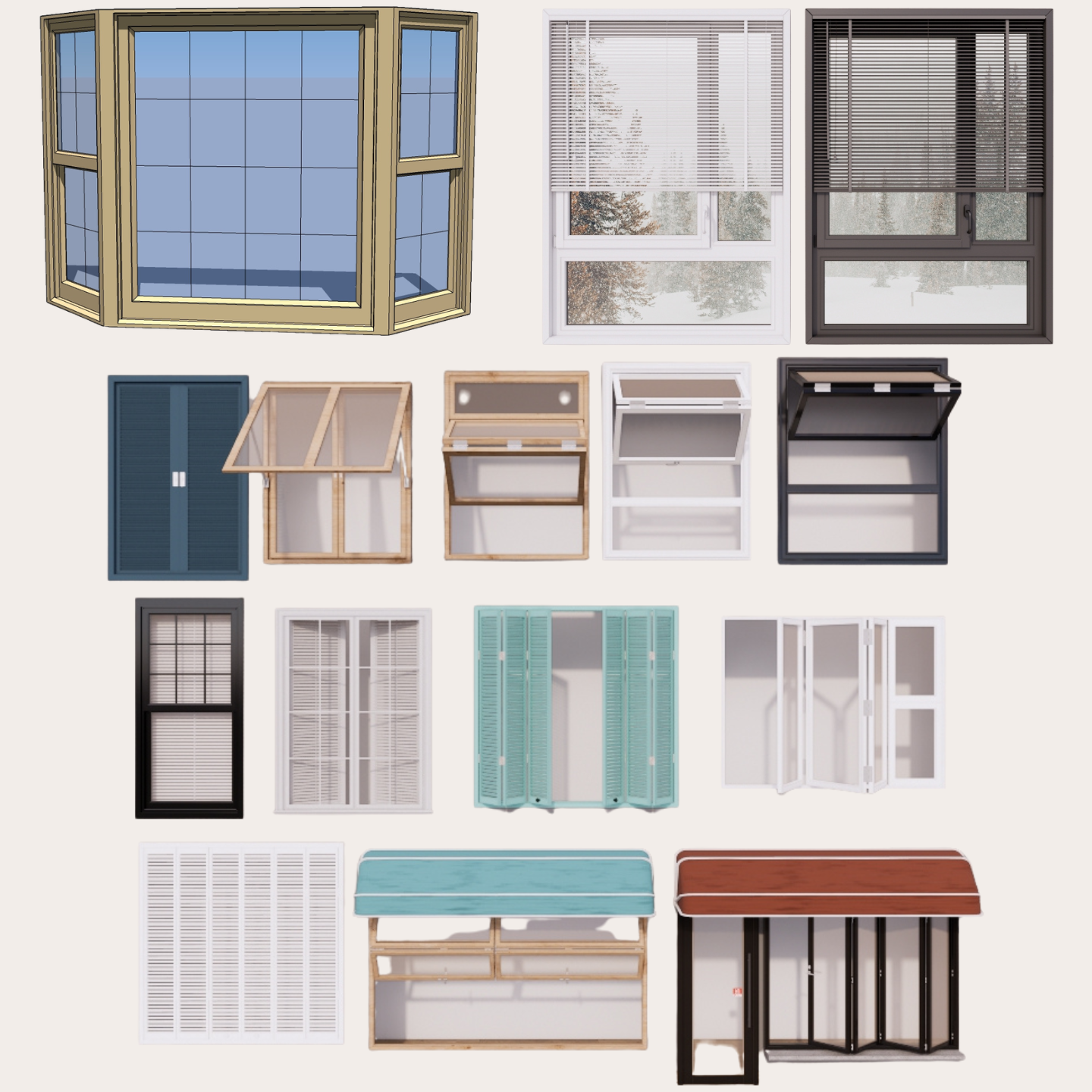 1,500+ Window Models for SketchUp