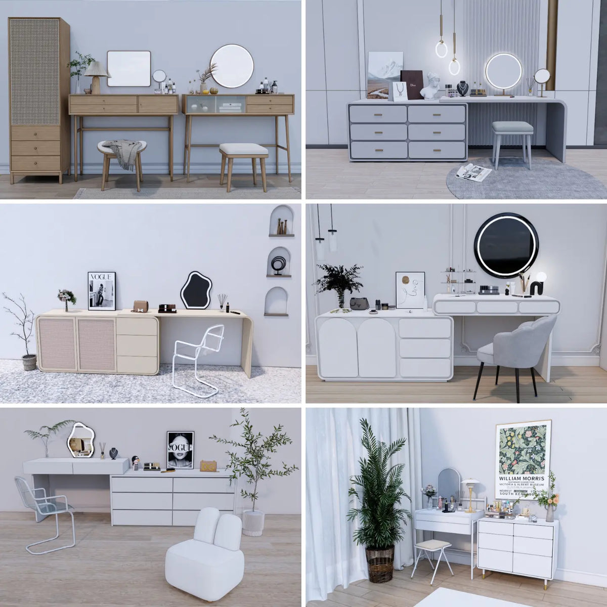 132 SketchUp Dressing Table Models