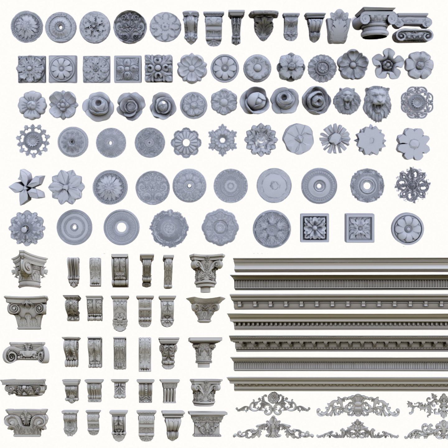 1500+ SketchUp Architectural Ornament Models