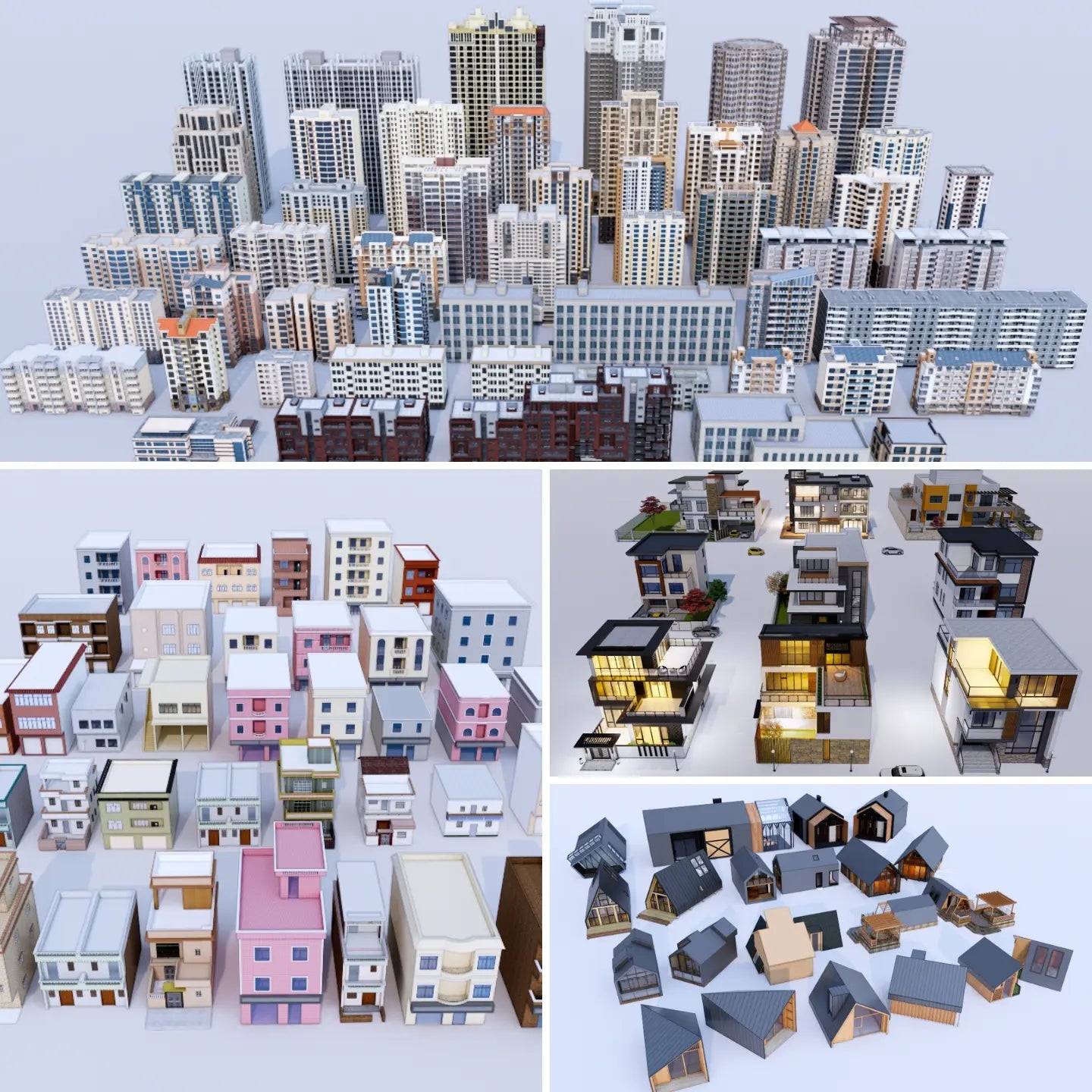 190 SketchUp Building & Urban Context Models