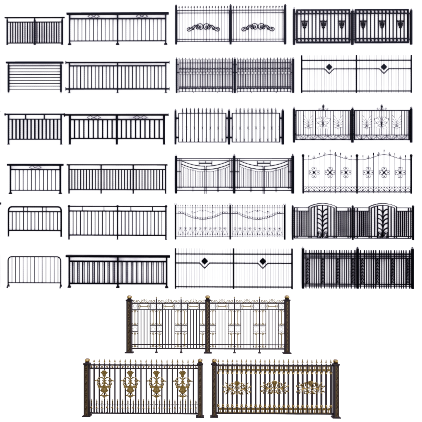 500+ SketchUp Fence Models