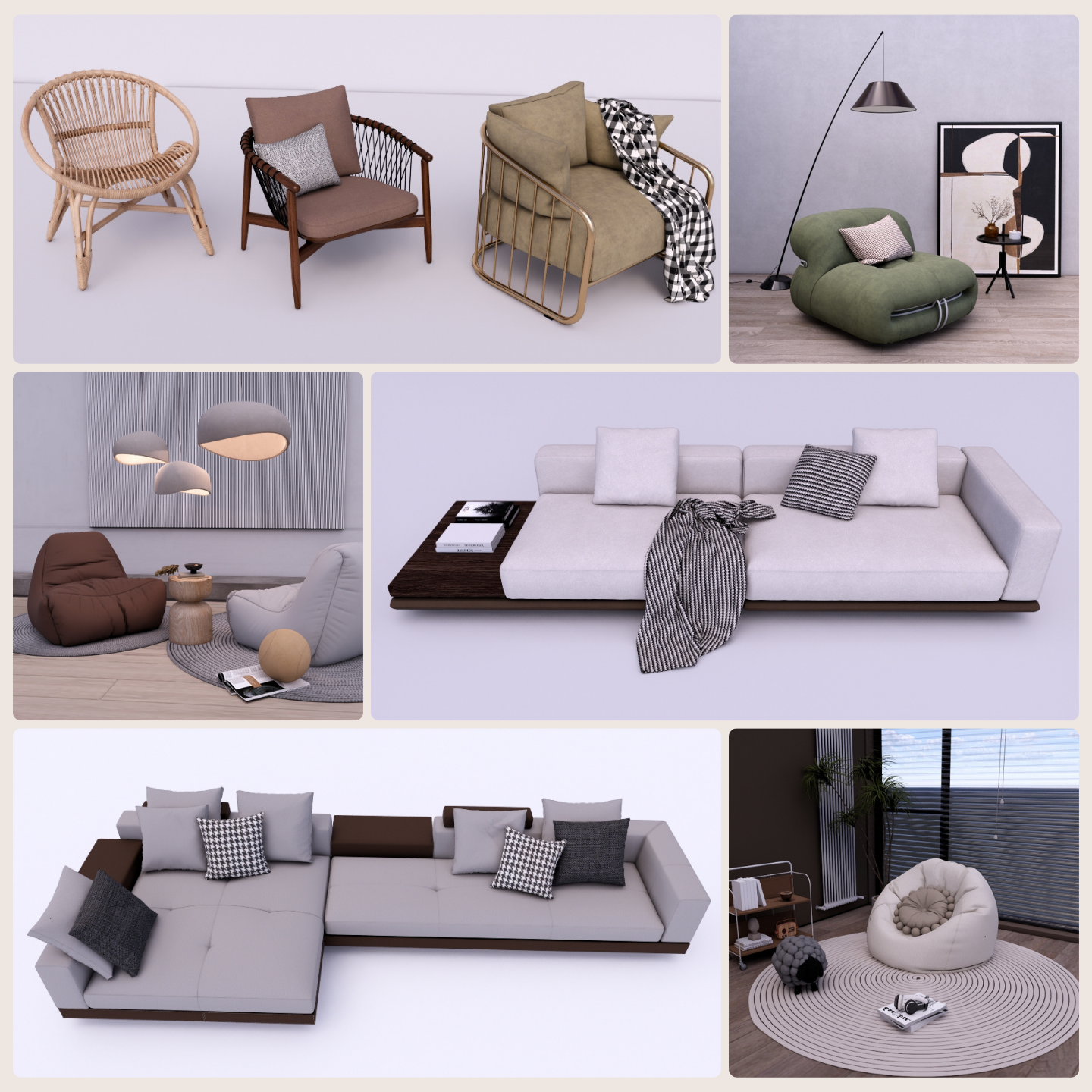 2,000+ SketchUp Sofa & Chair Models
