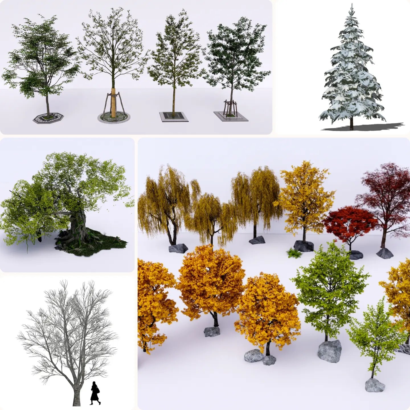 880+ SketchUp Outdoor Tree Models