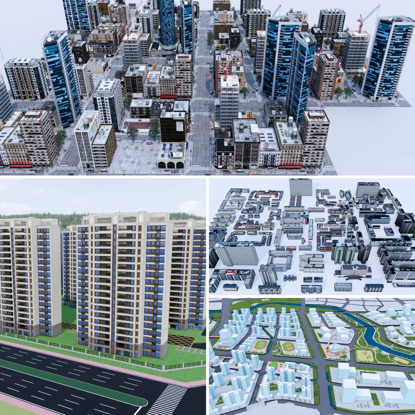 190 SketchUp Building & Urban Context Models