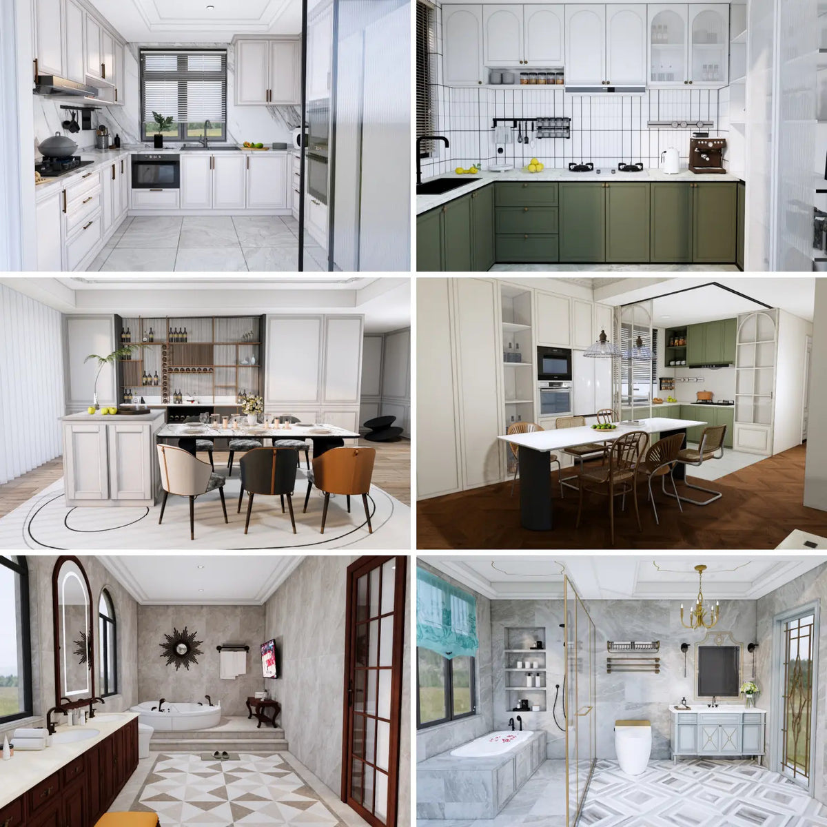 60 SketchUp Modern American Interior Models