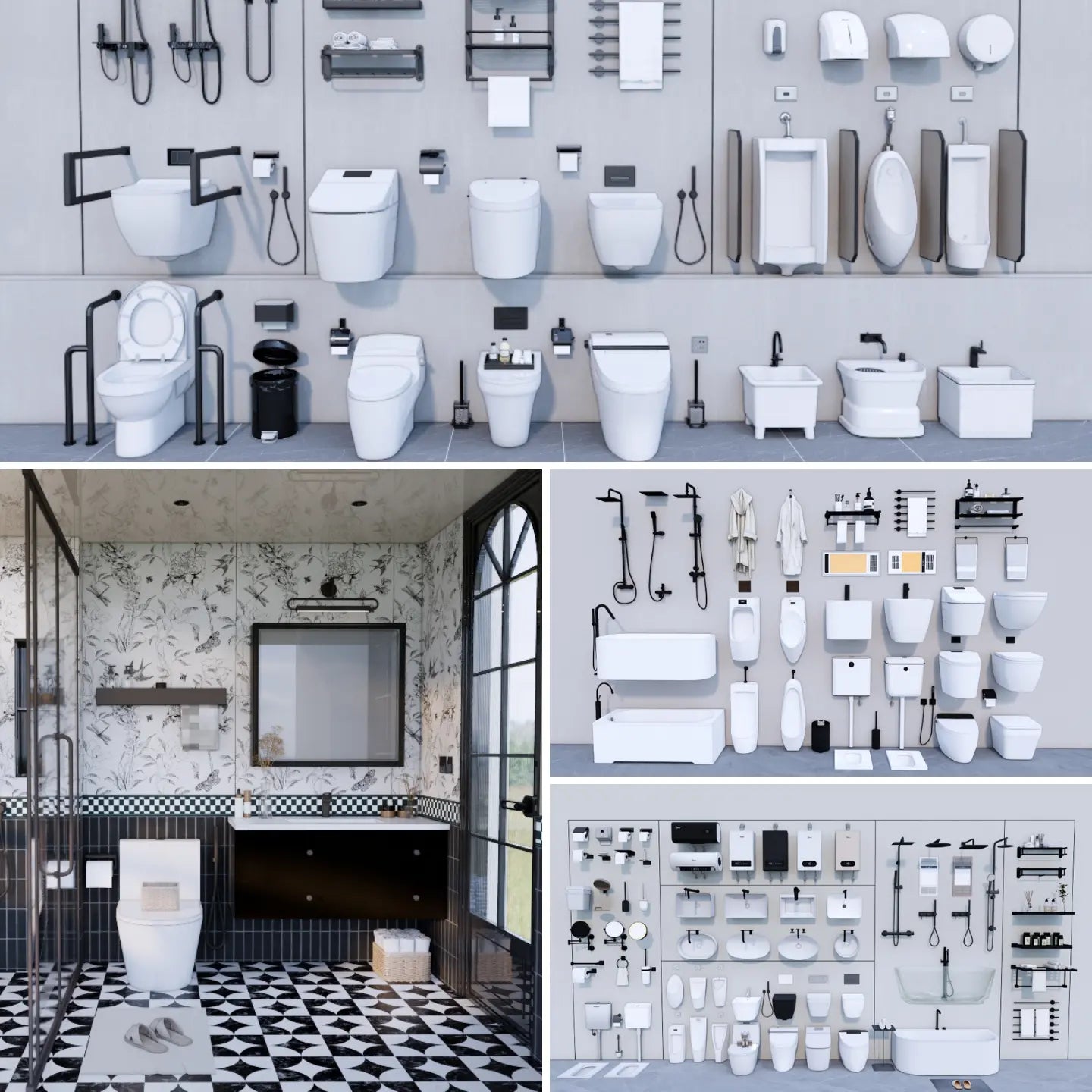 600+ SketchUp Bathroom Fixture Models