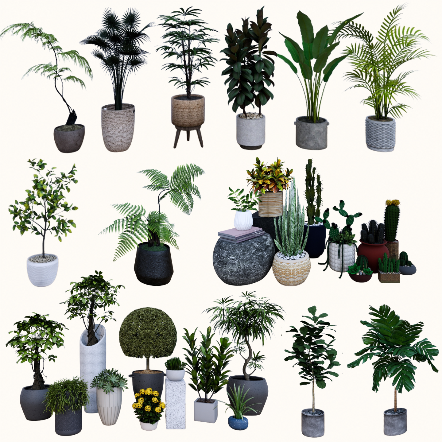 3,000+ SketchUp Potted Plant Models