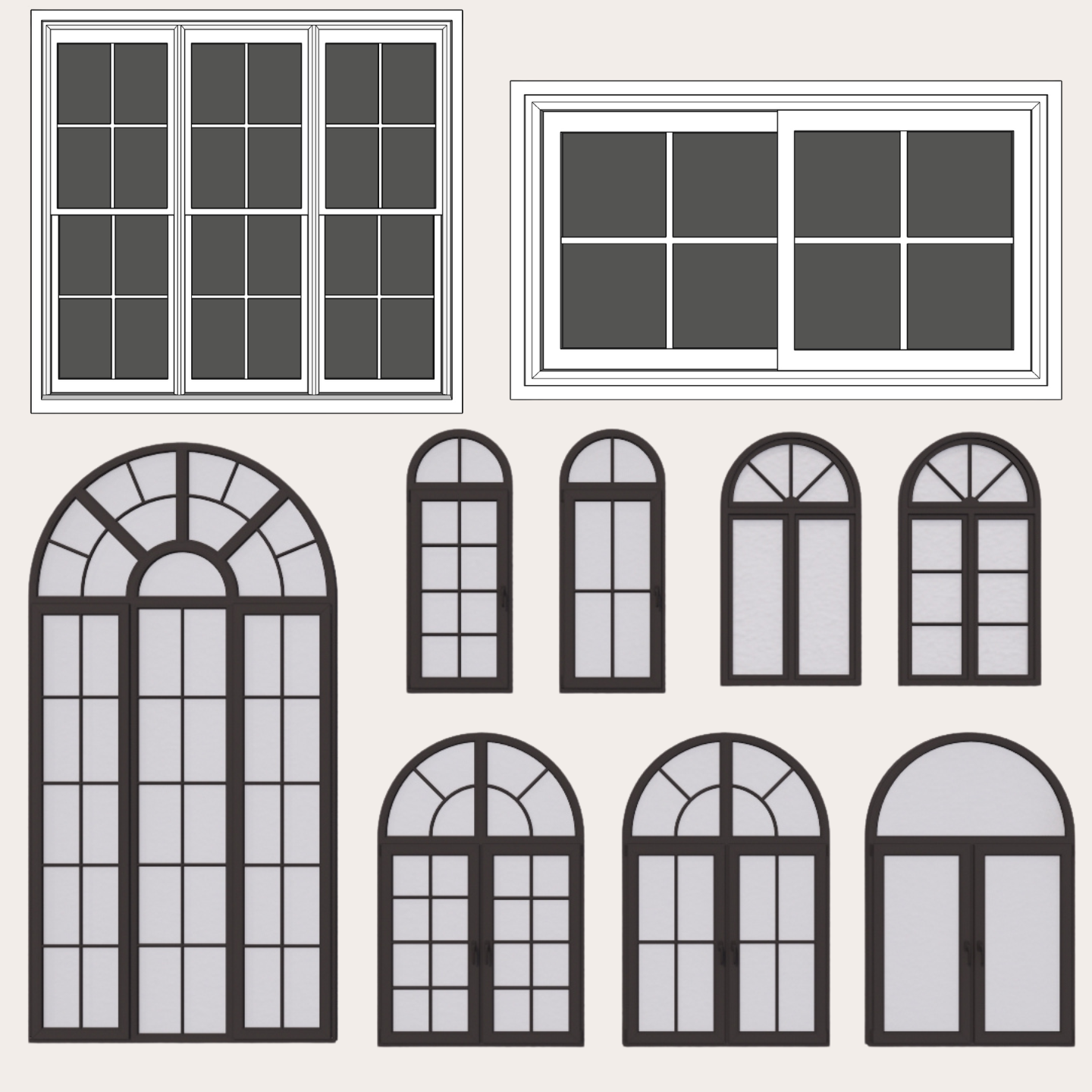 1,500+ Window Models for SketchUp