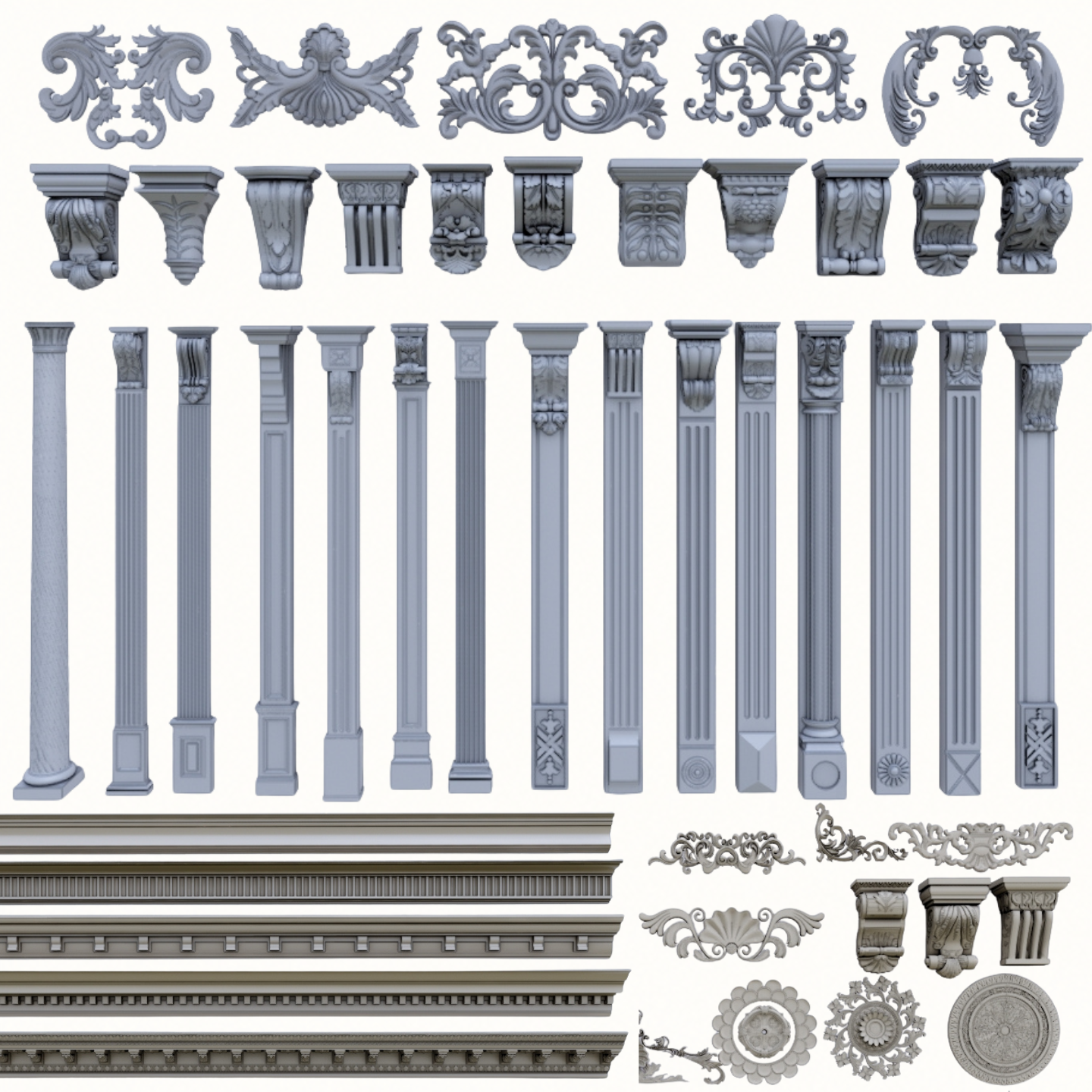 1500+ SketchUp Architectural Ornament Models