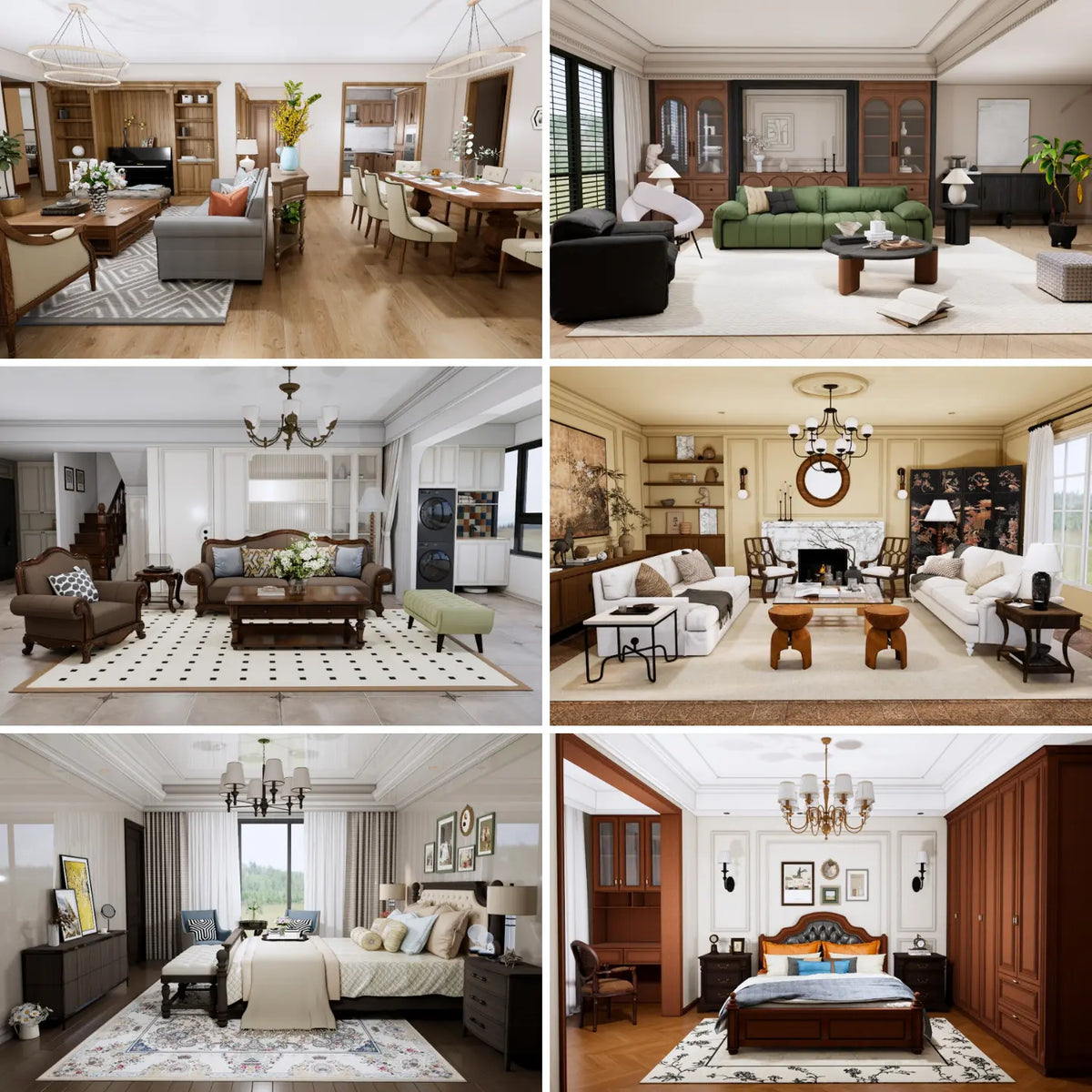 60 SketchUp Modern American Interior Models