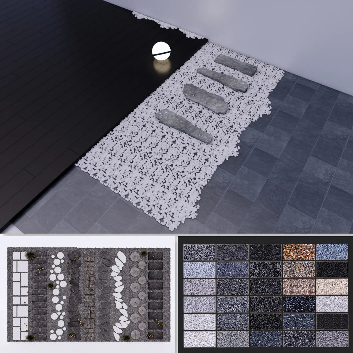 15 SketchUp Pebble & Gravel Models