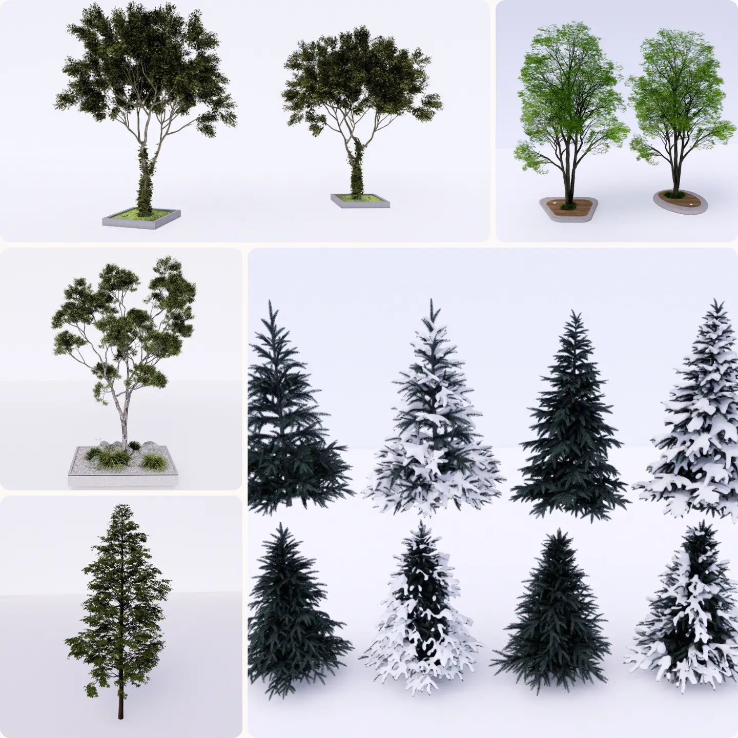 880+ SketchUp Outdoor Tree Models