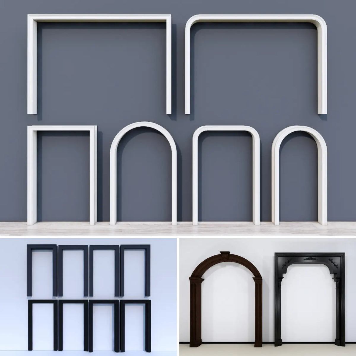 150 SketchUp Door & Window Trim Models