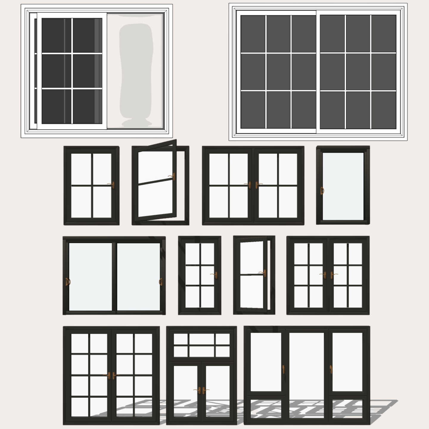 1,500+ Window Models for SketchUp