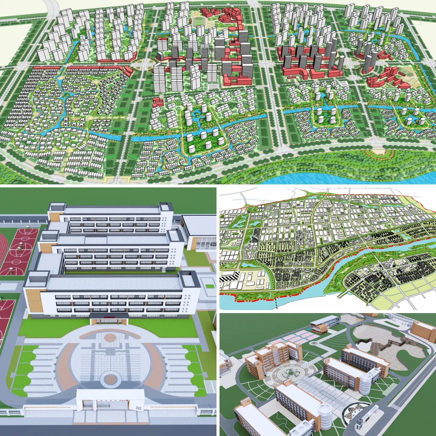 190 SketchUp Building & Urban Context Models