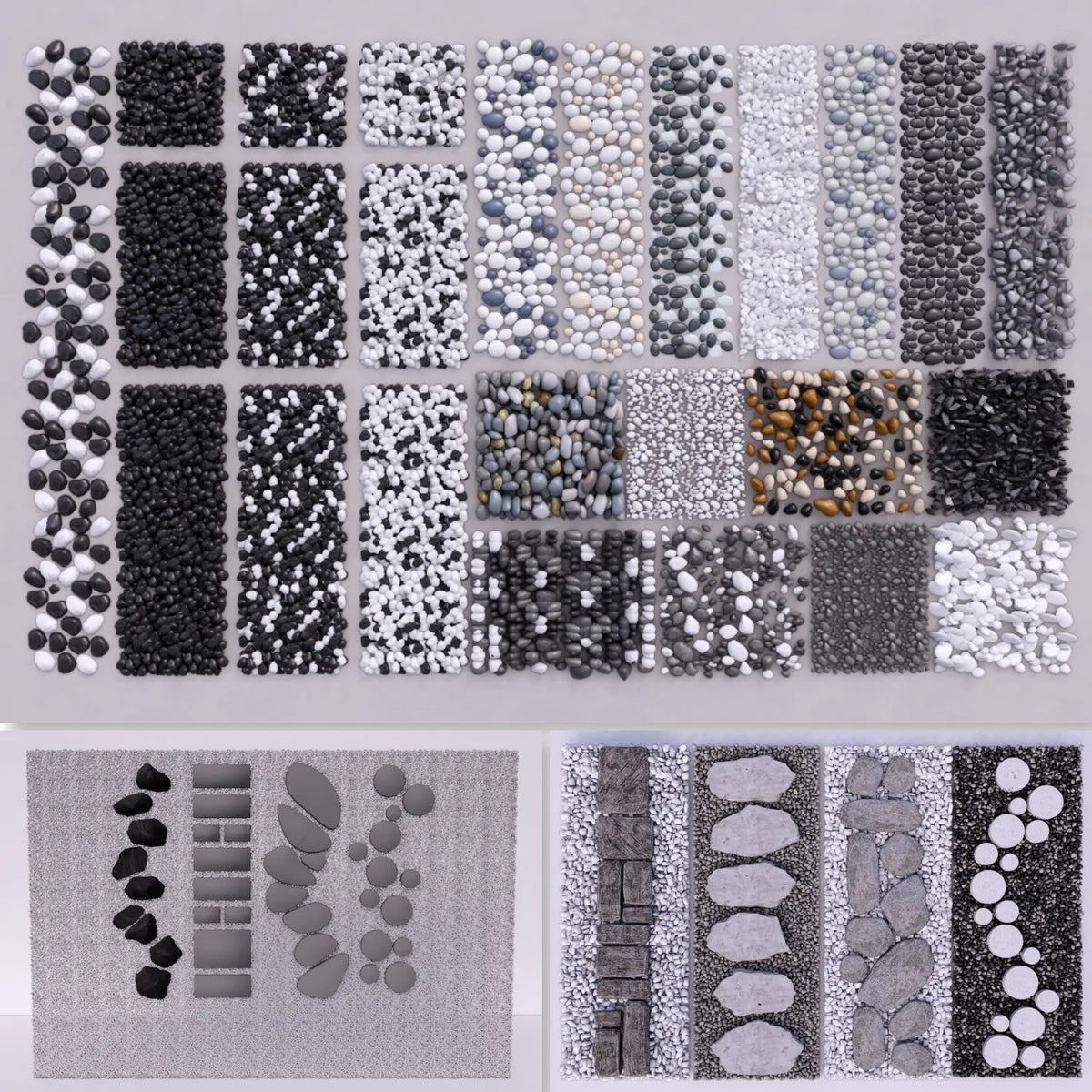 15 SketchUp Pebble & Gravel Models