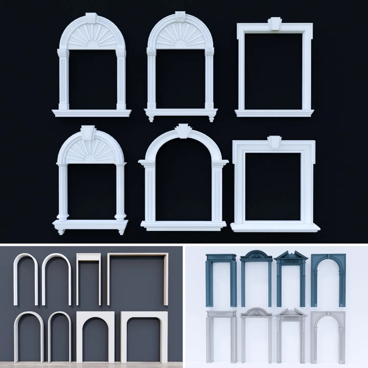 150 SketchUp Door & Window Trim Models
