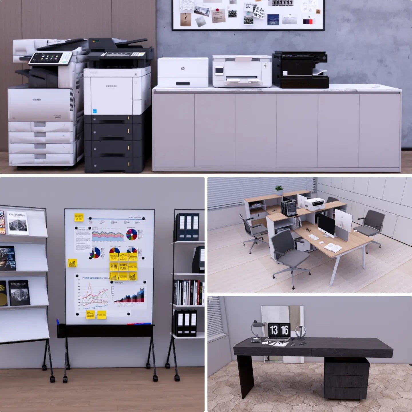 1,800+ SketchUp Office Furniture & Equipment Models