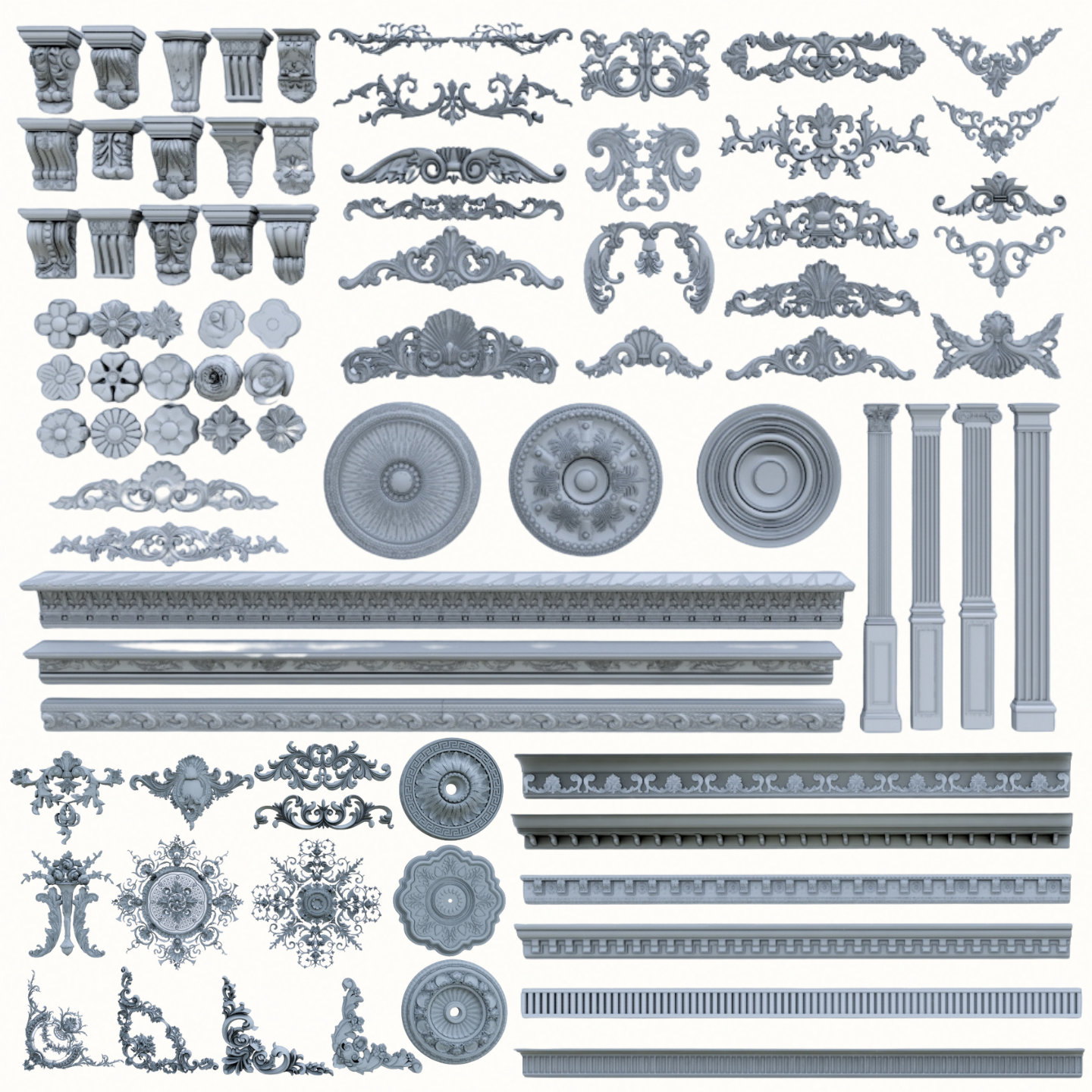 1500+ SketchUp Architectural Ornament Models