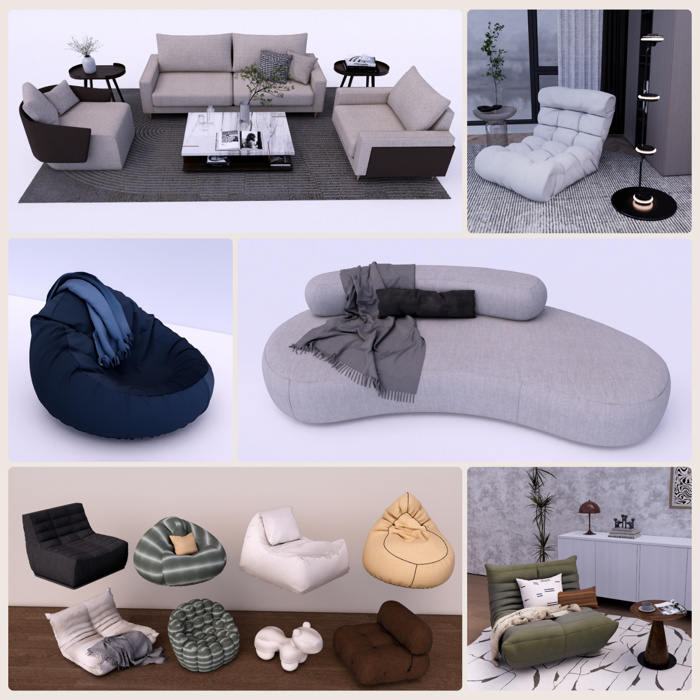 2,000+ SketchUp Sofa & Chair Models